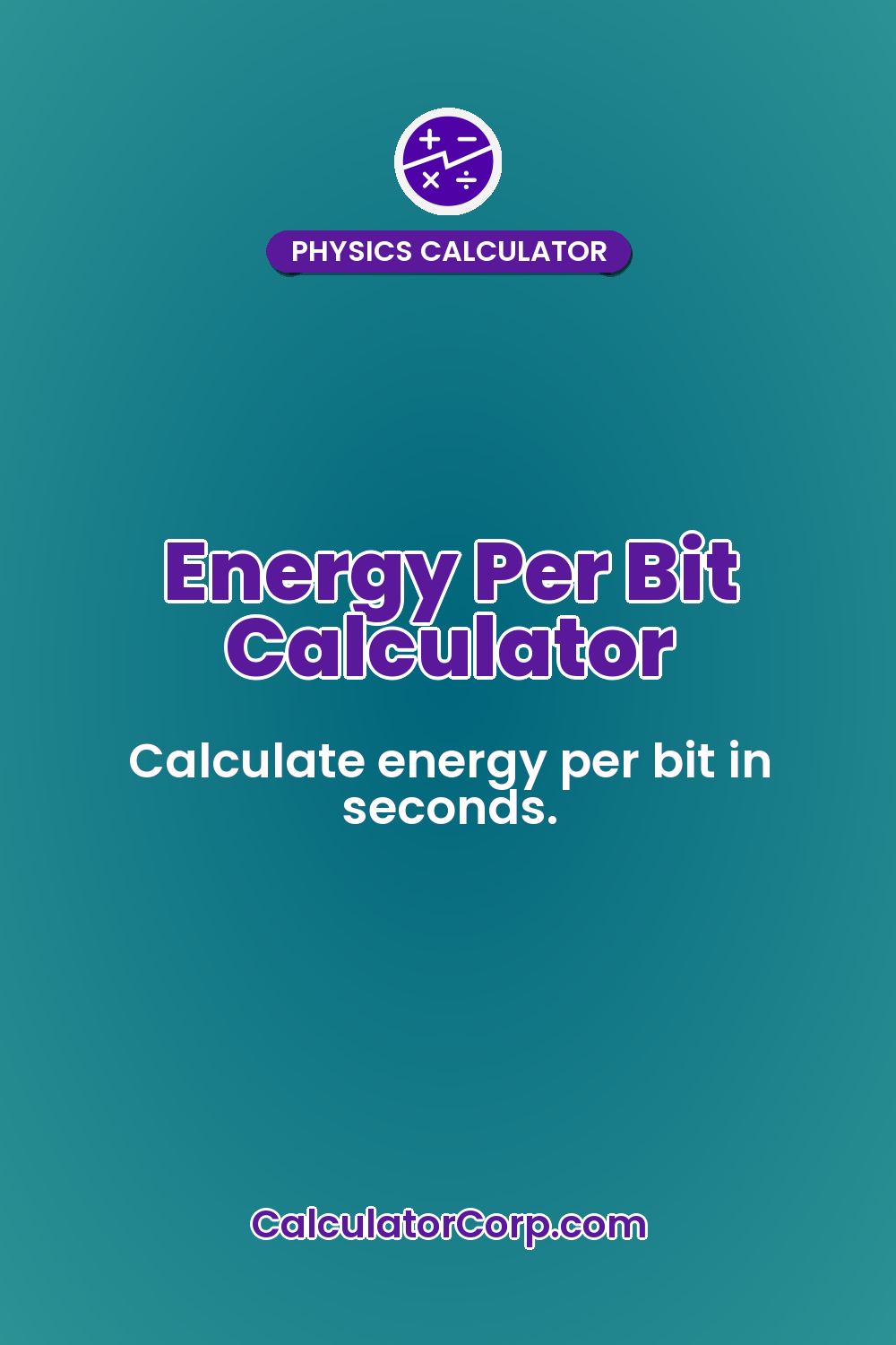 Energy Per Bit Calculator