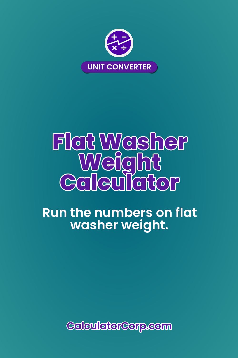 Flat Washer Weight Calculator