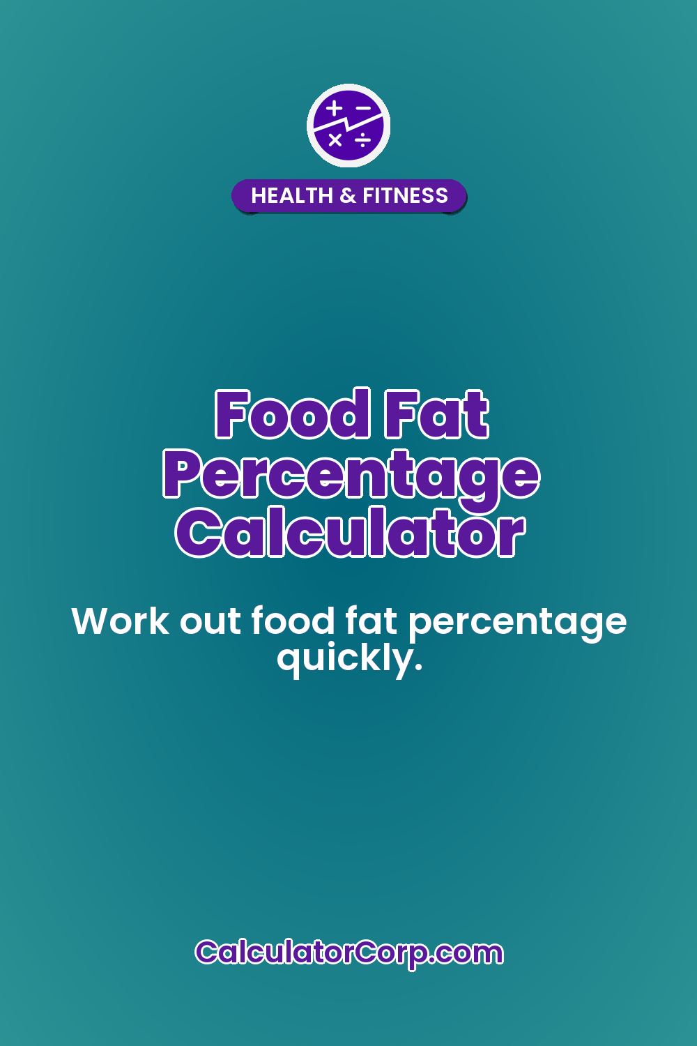 Food Fat Percentage Calculator