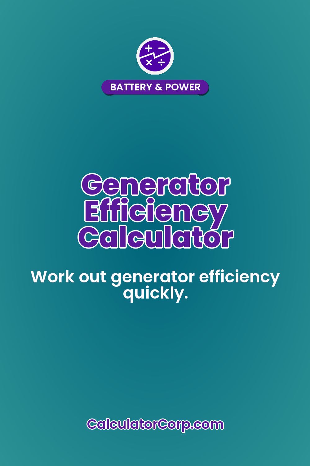 Generator Efficiency Calculator