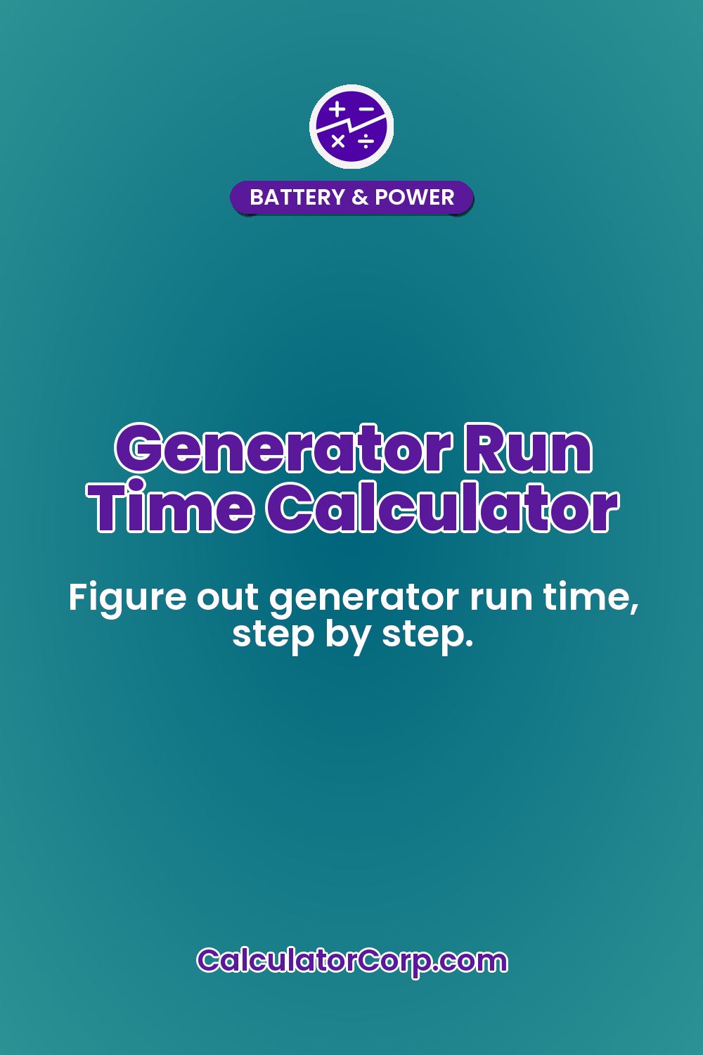 Generator Run Time Calculator