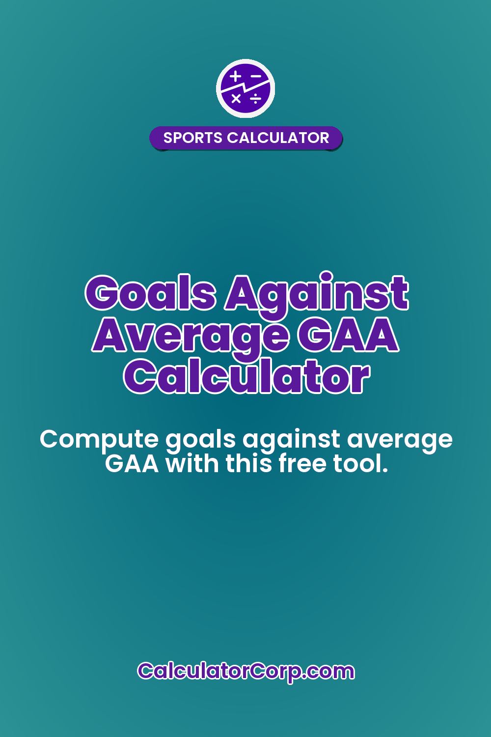Goals Against Average GAA Calculator