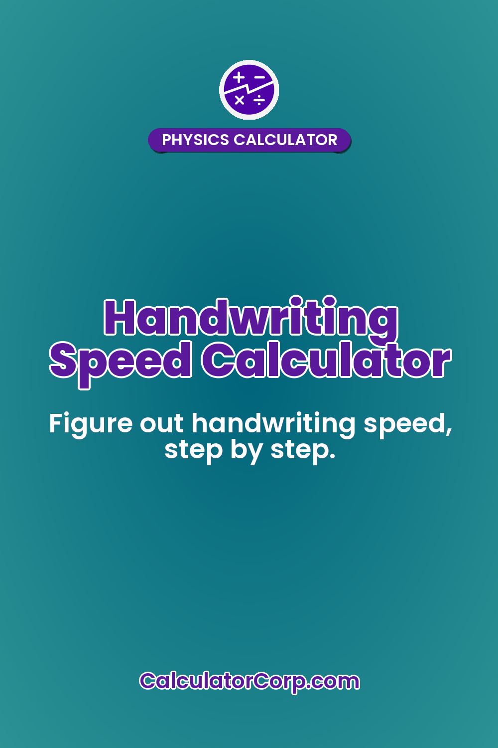 Handwriting Speed Calculator