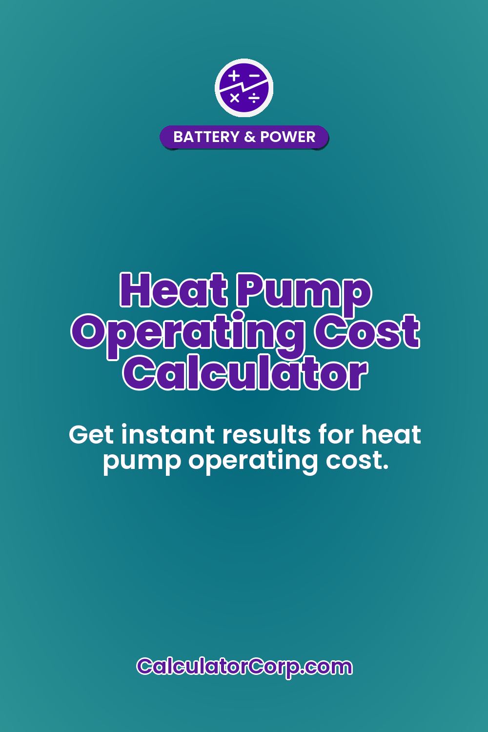 Heat Pump Operating Cost Calculator