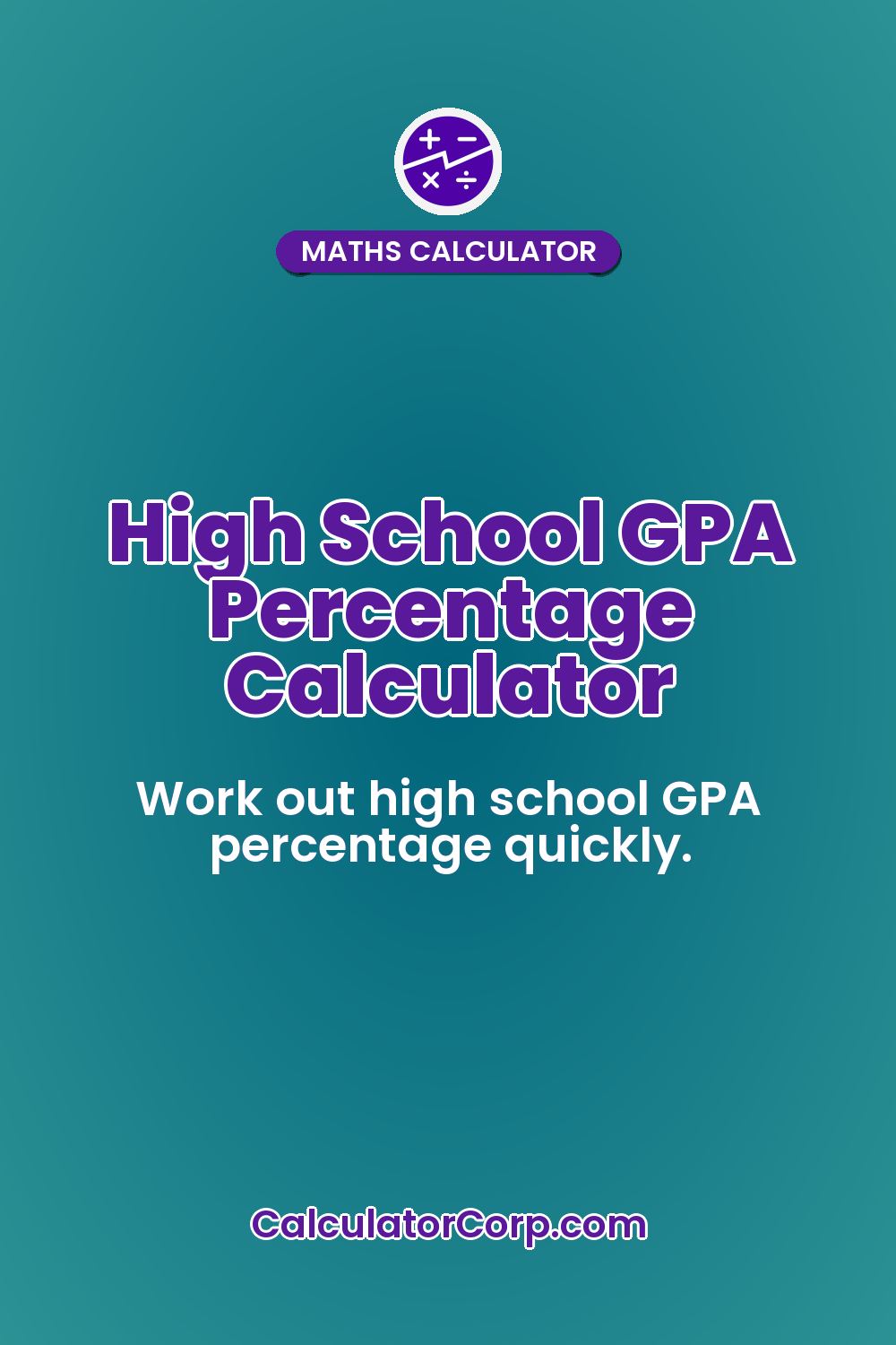 High School GPA Percentage Calculator