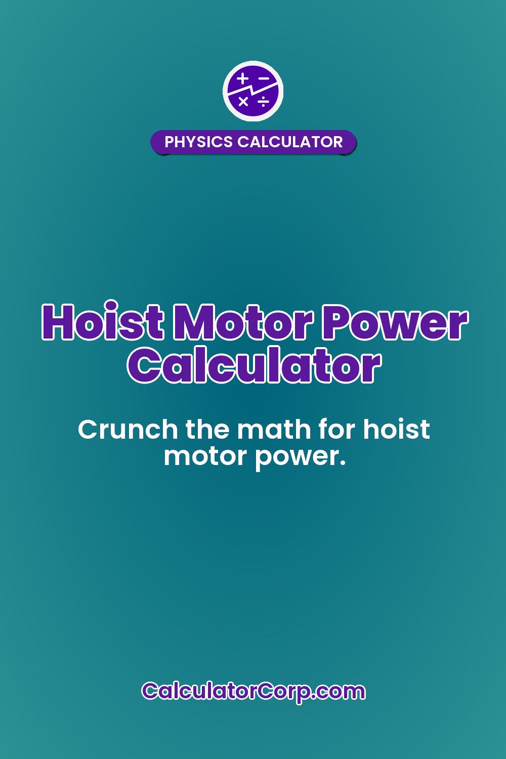 Hoist Motor Power Calculator