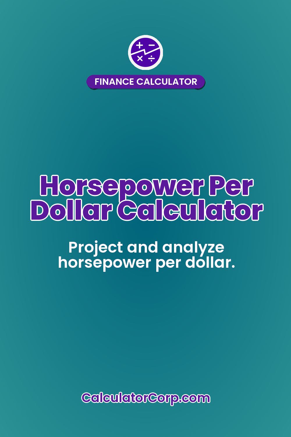 Horsepower Per Dollar Calculator