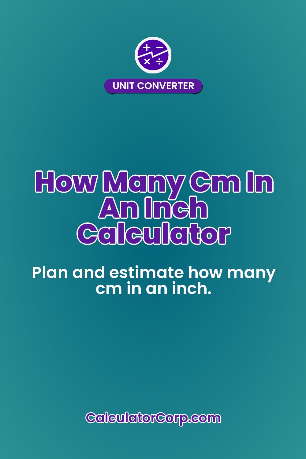 How Many Cm In An Inch Calculator