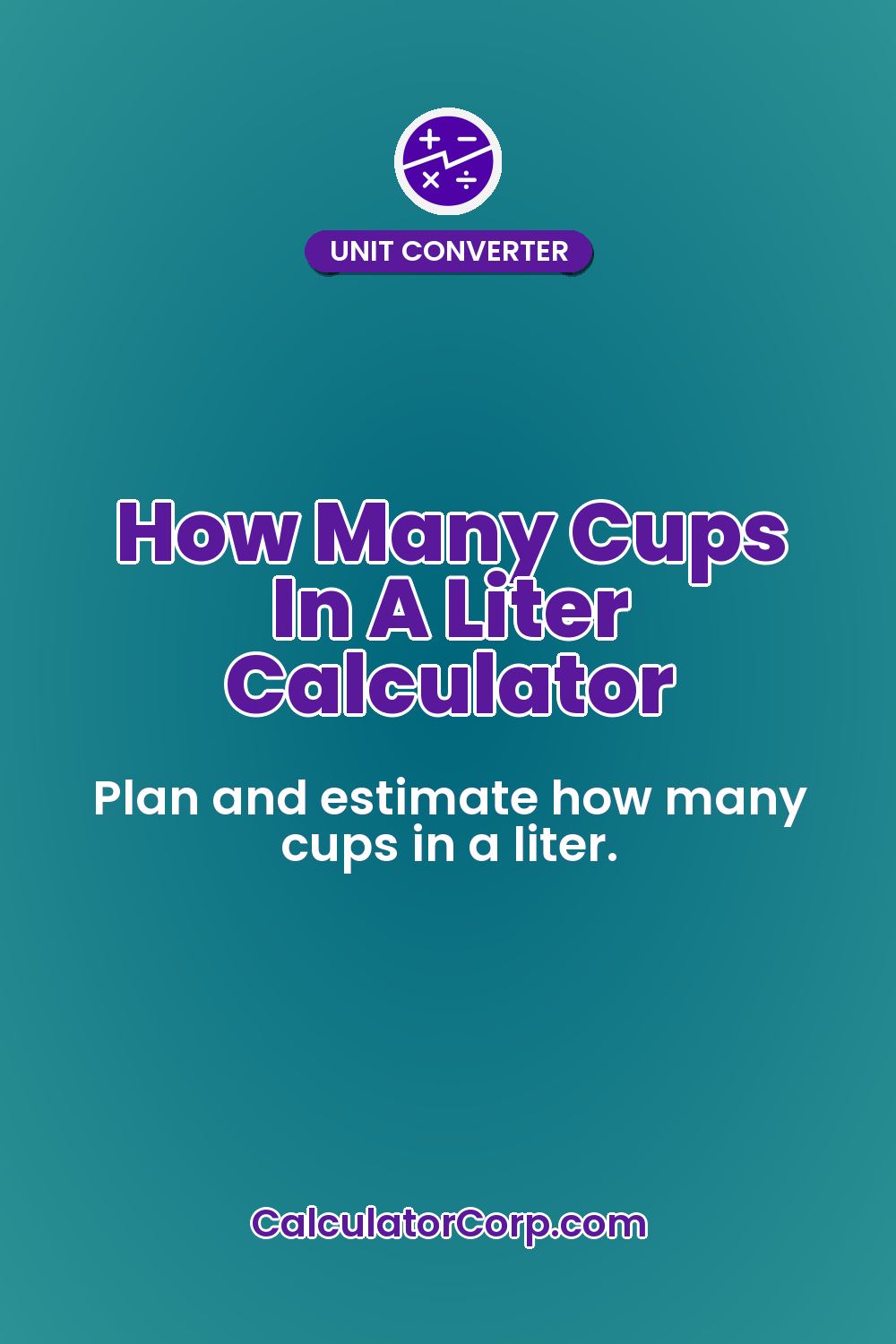 How Many Cups In A Liter Calculator