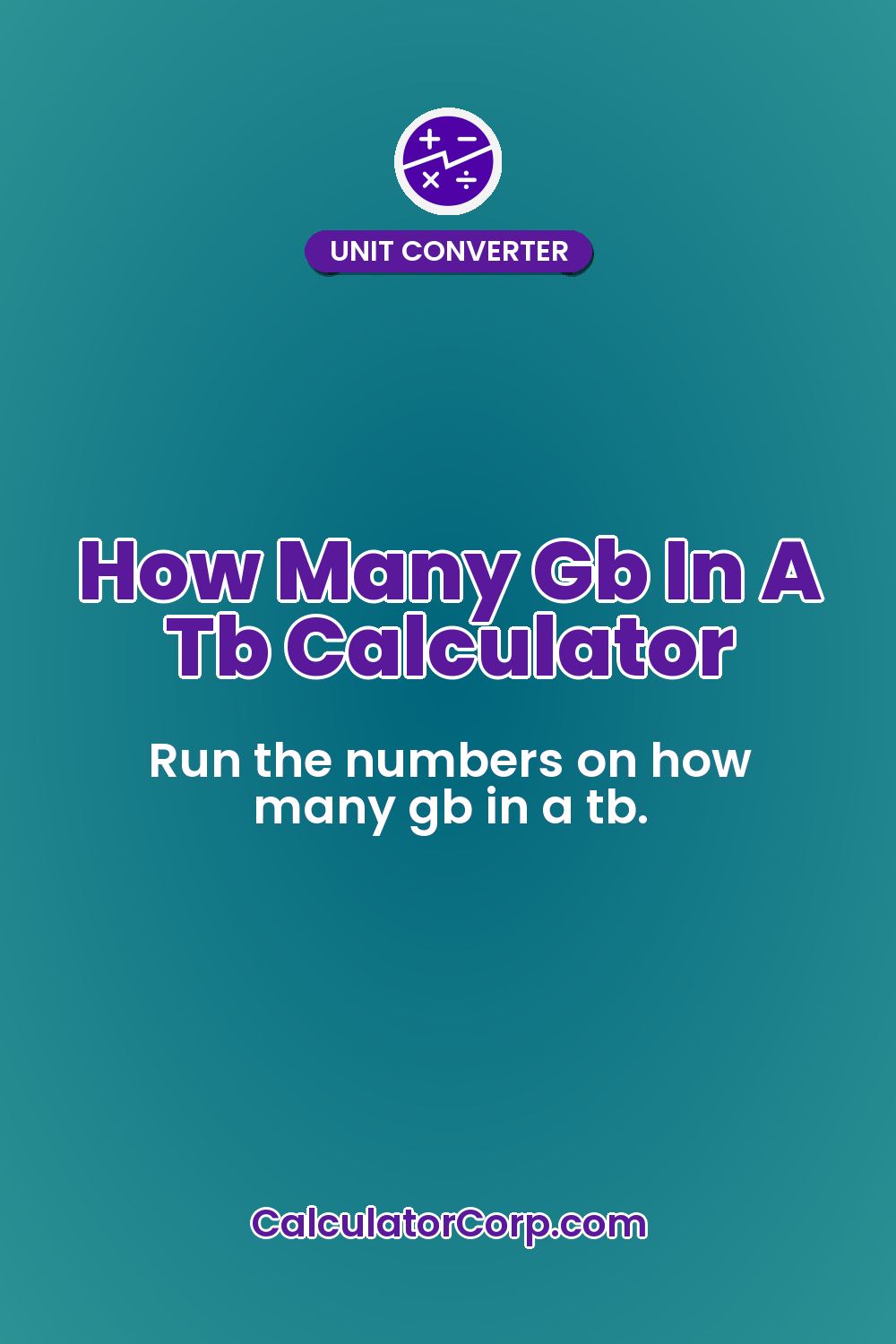 How Many Gb In A Tb Calculator