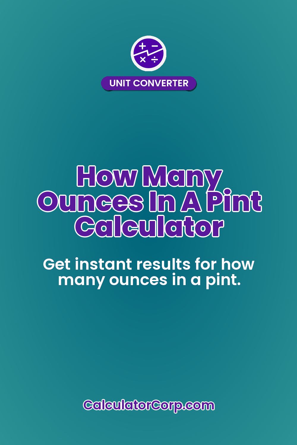 How Many Ounces In A Pint Calculator