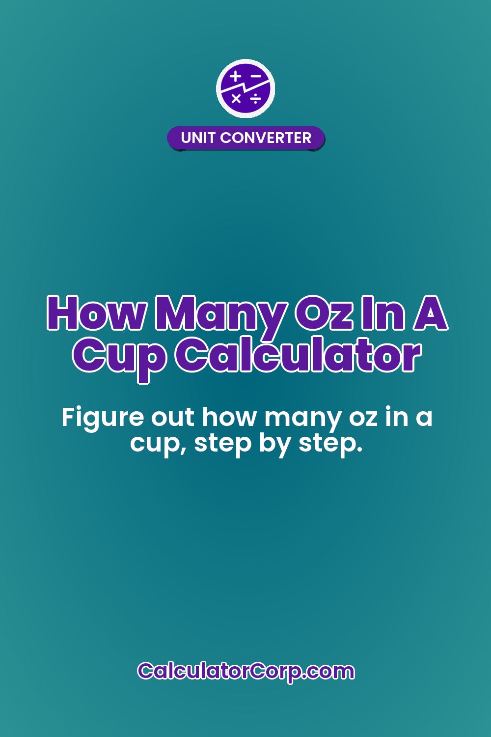 How Many Oz In A Cup Calculator