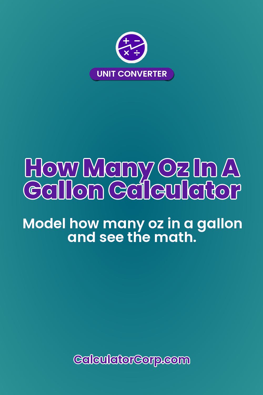 How Many Oz In A Gallon Calculator