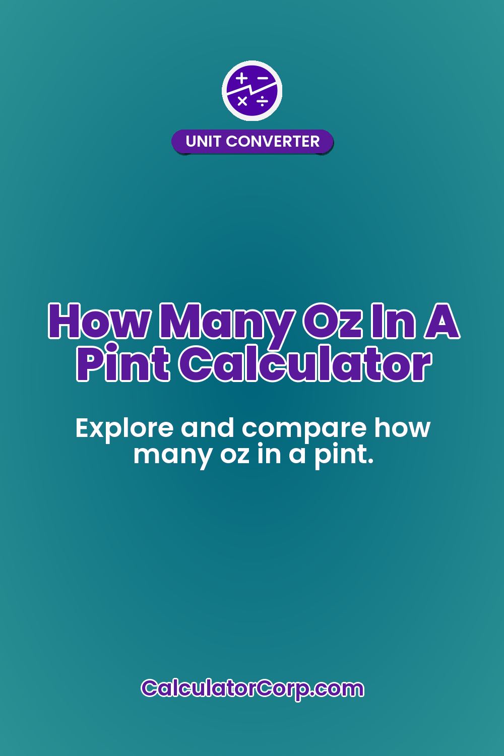 How Many Oz In A Pint Calculator