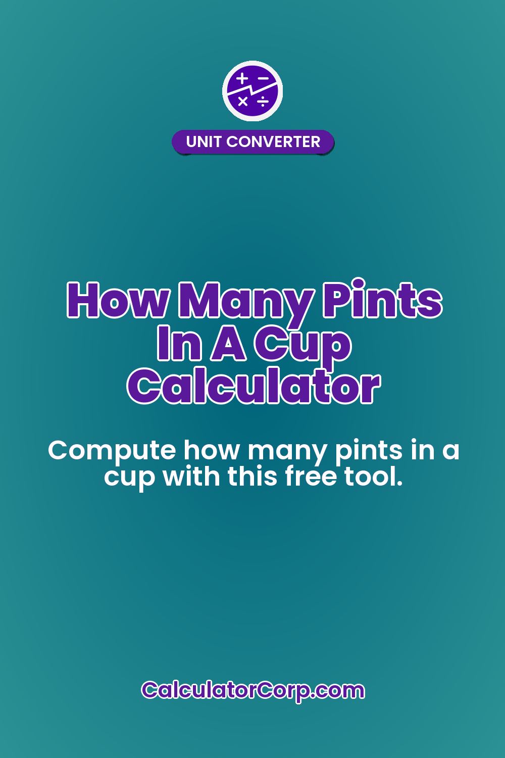 How Many Pints In A Cup Calculator