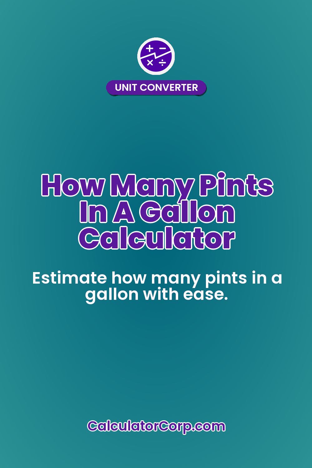How Many Pints In A Gallon Calculator