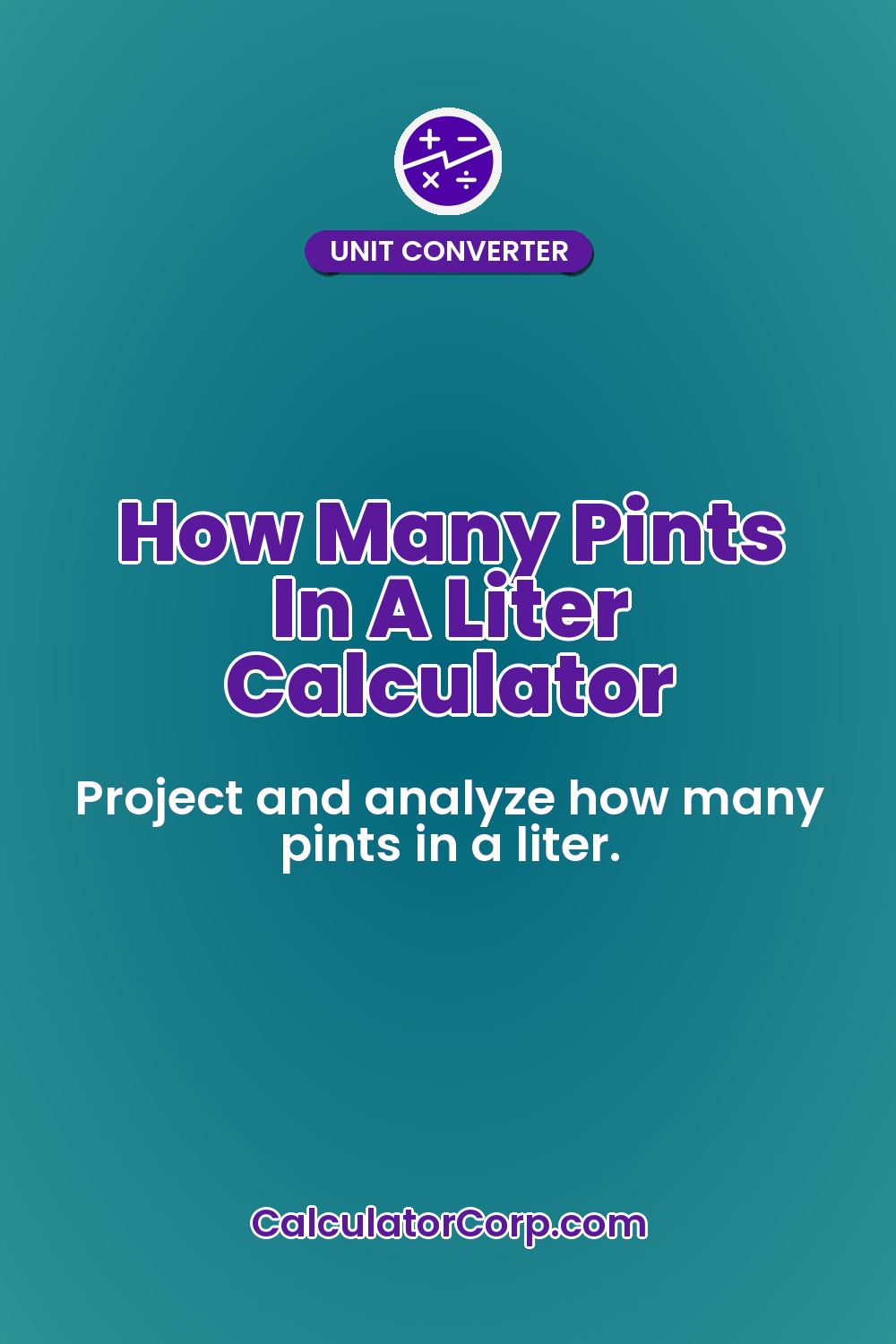 How Many Pints In A Liter Calculator