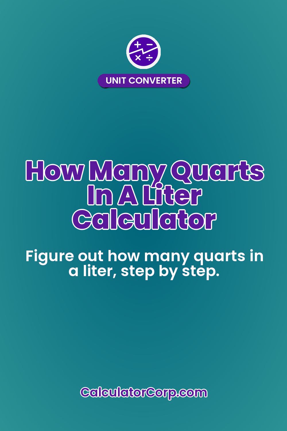How Many Quarts In A Liter Calculator