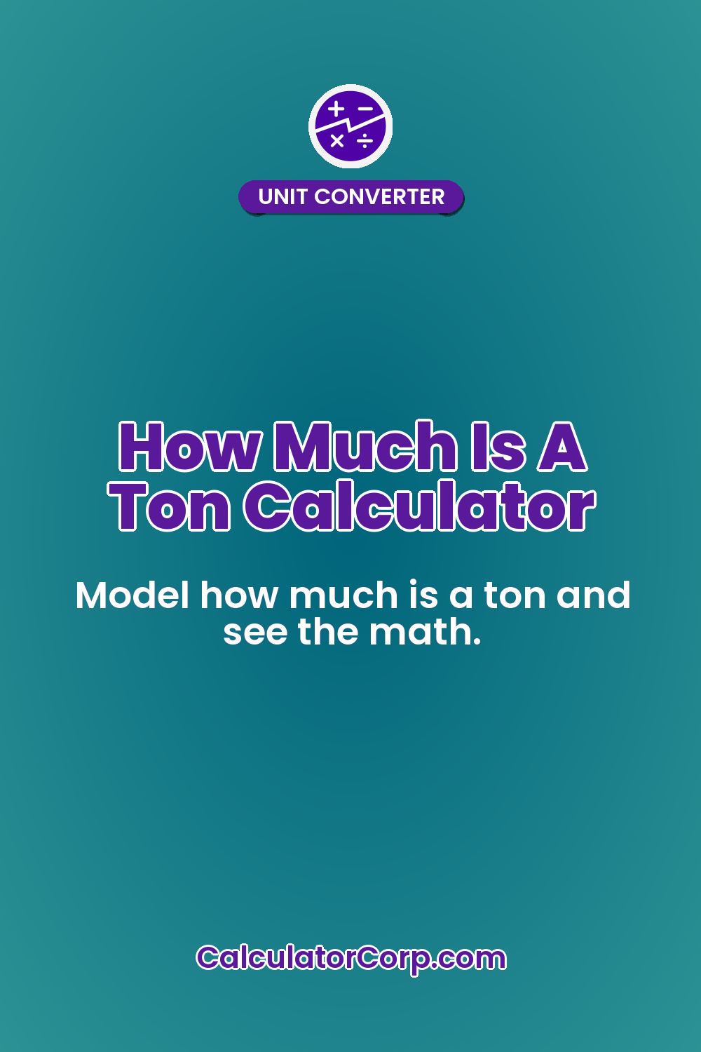 How Much Is A Ton Calculator