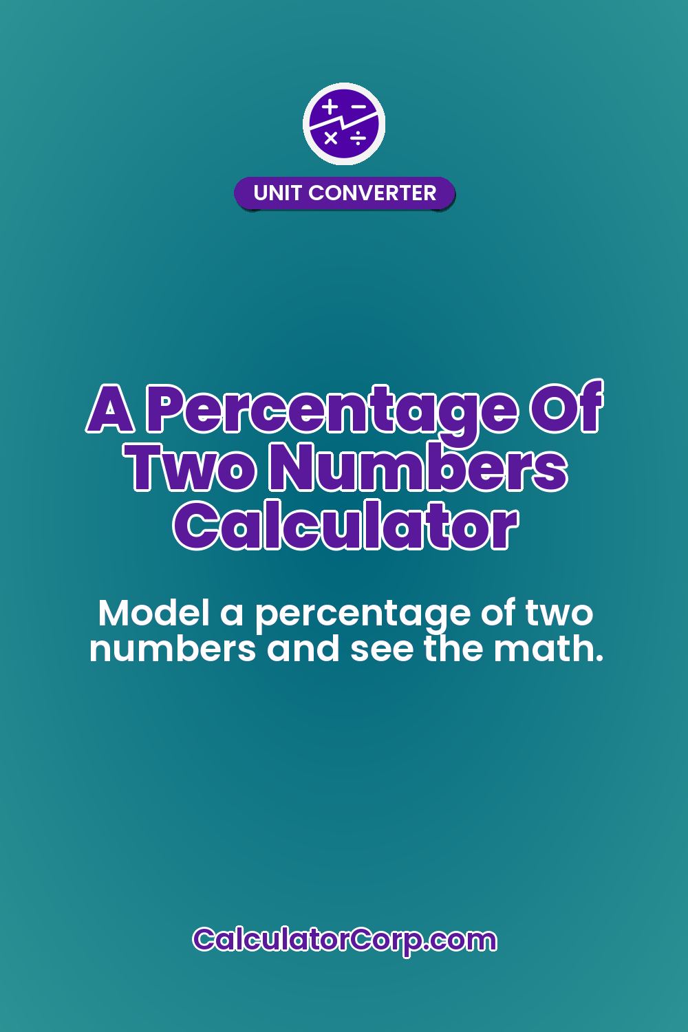A Percentage Of Two Numbers Calculator