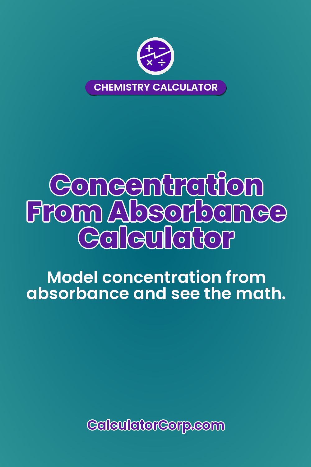 Concentration From Absorbance Calculator