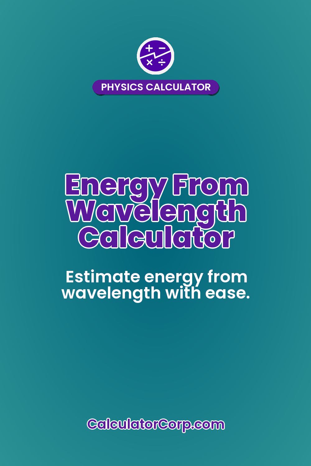 Energy From Wavelength Calculator