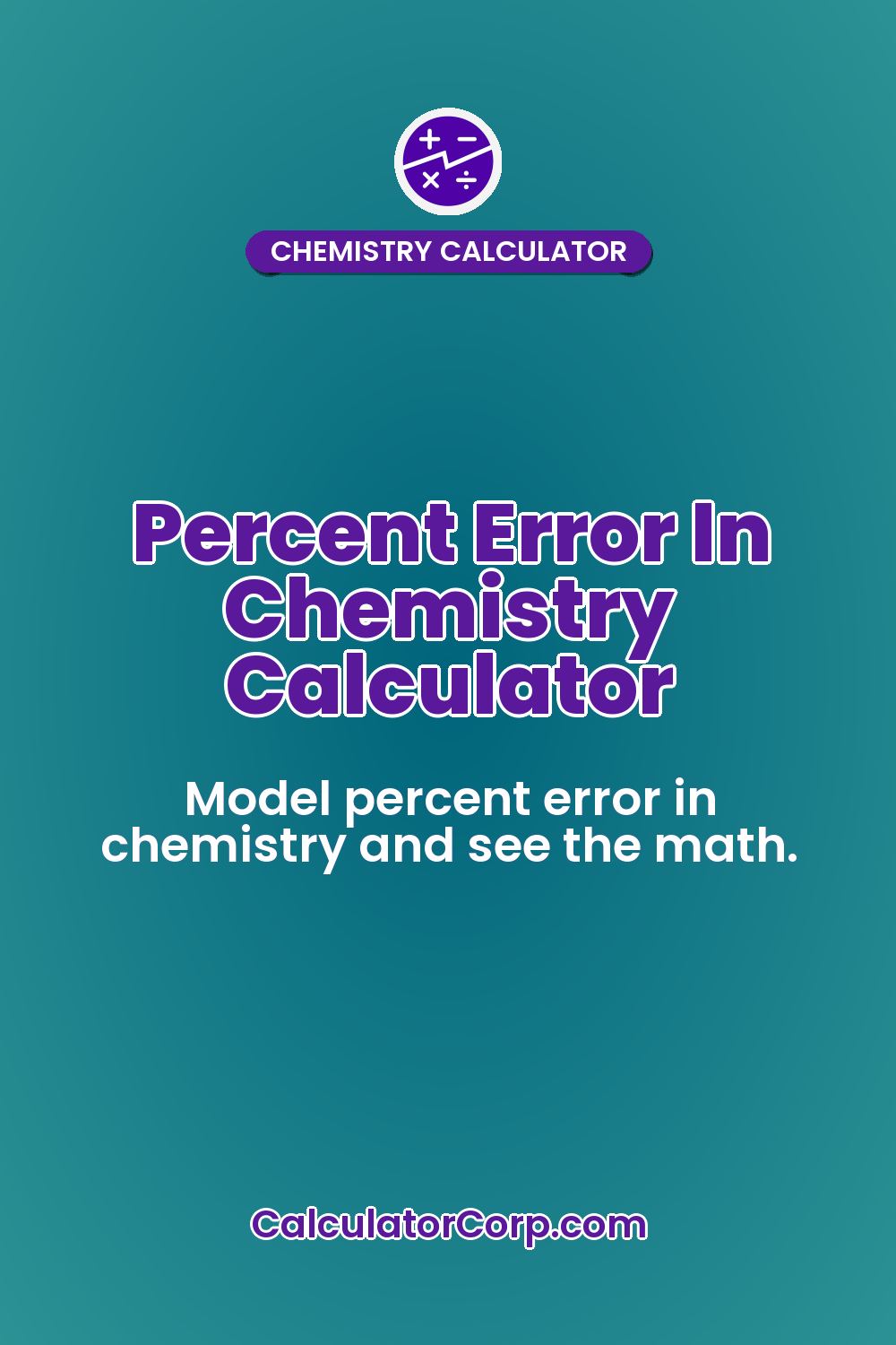 Percent Error In Chemistry Calculator