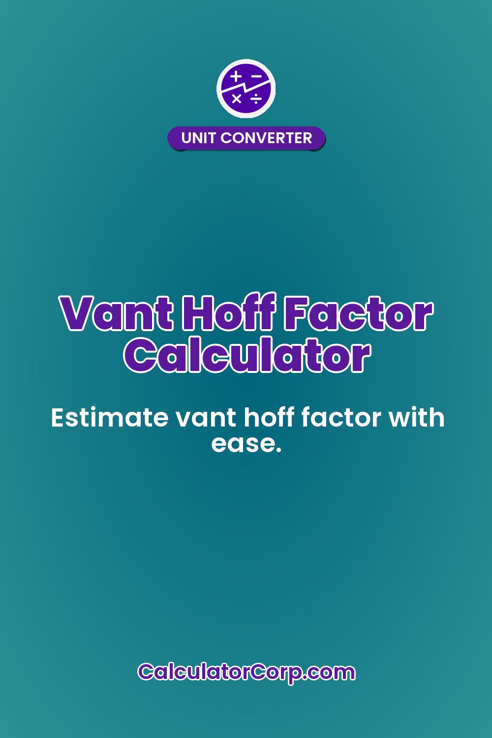 Vant Hoff Factor Calculator