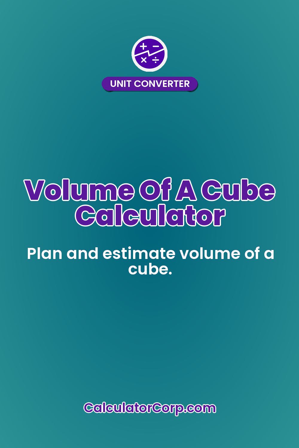 Volume Of A Cube Calculator