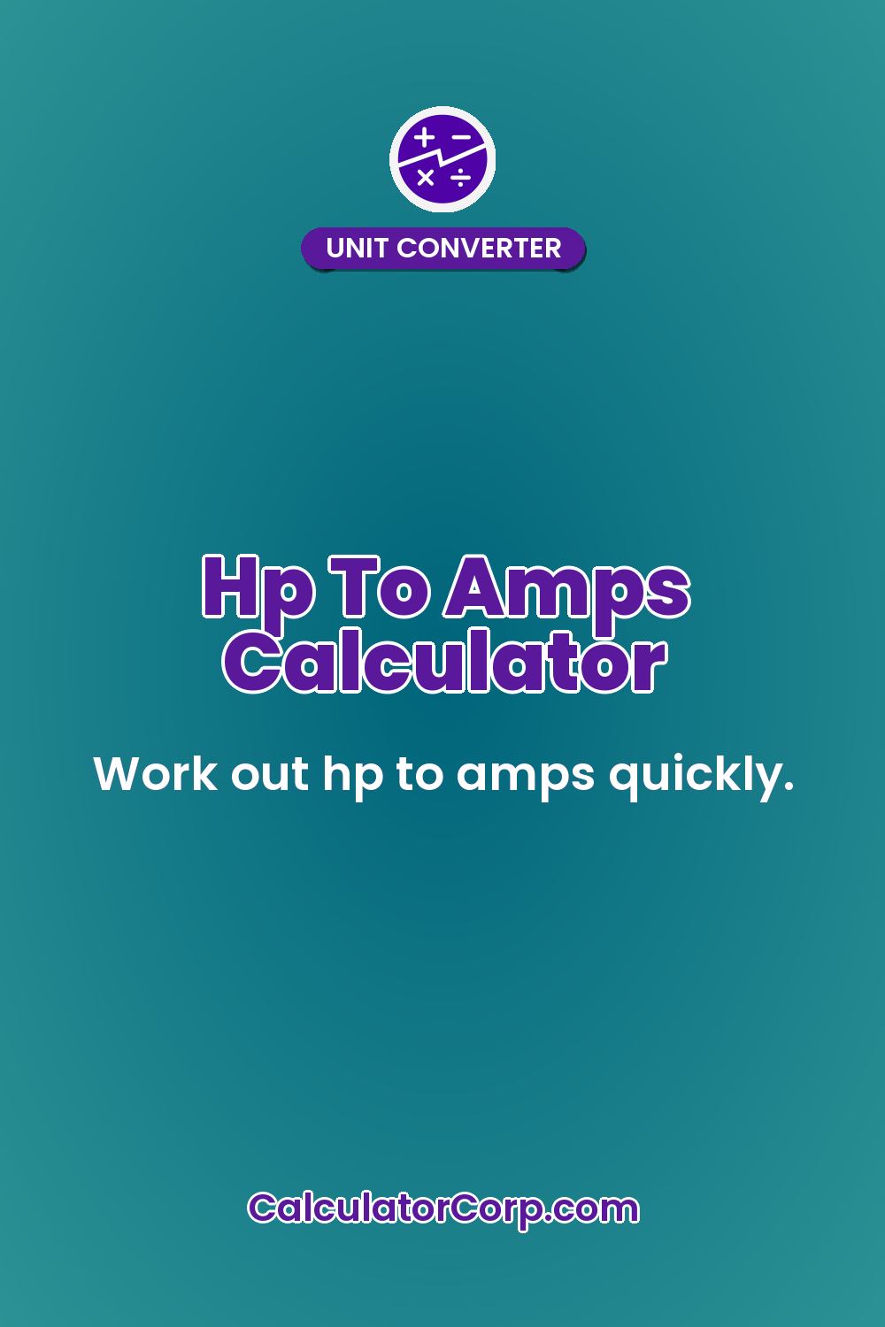 Hp To Amps Calculator
