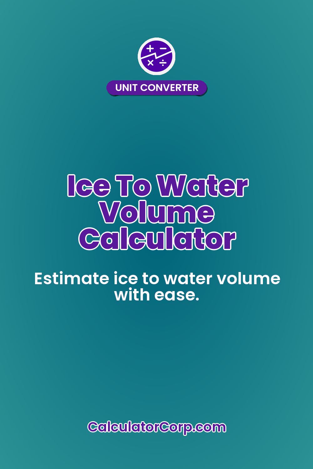 Ice To Water Volume Calculator