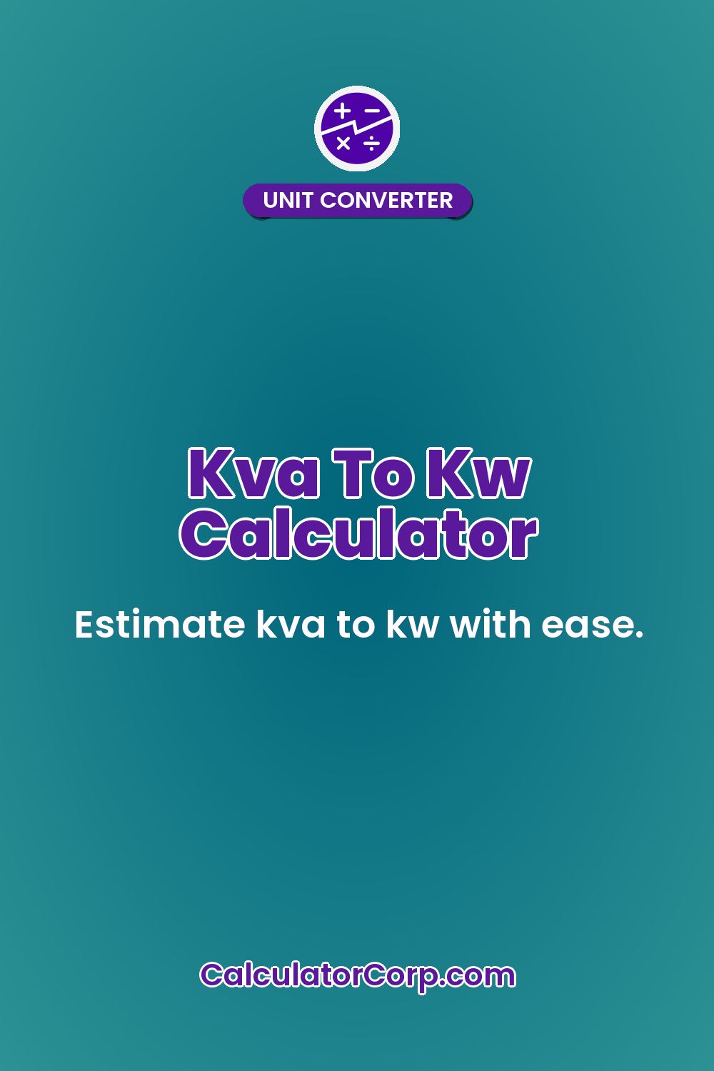 Kva To Kw Calculator