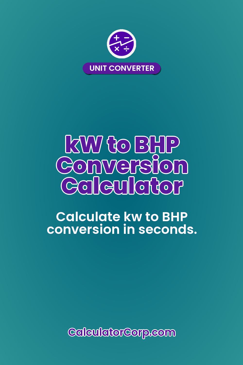 kW to BHP Conversion Calculator