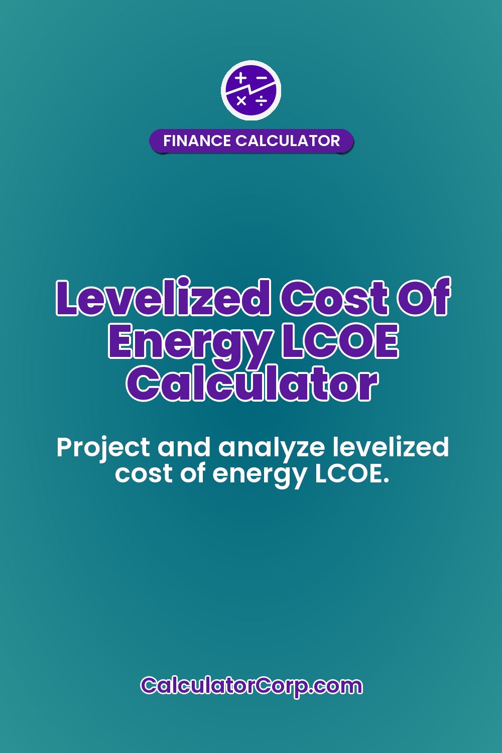 Levelized Cost Of Energy LCOE Calculator