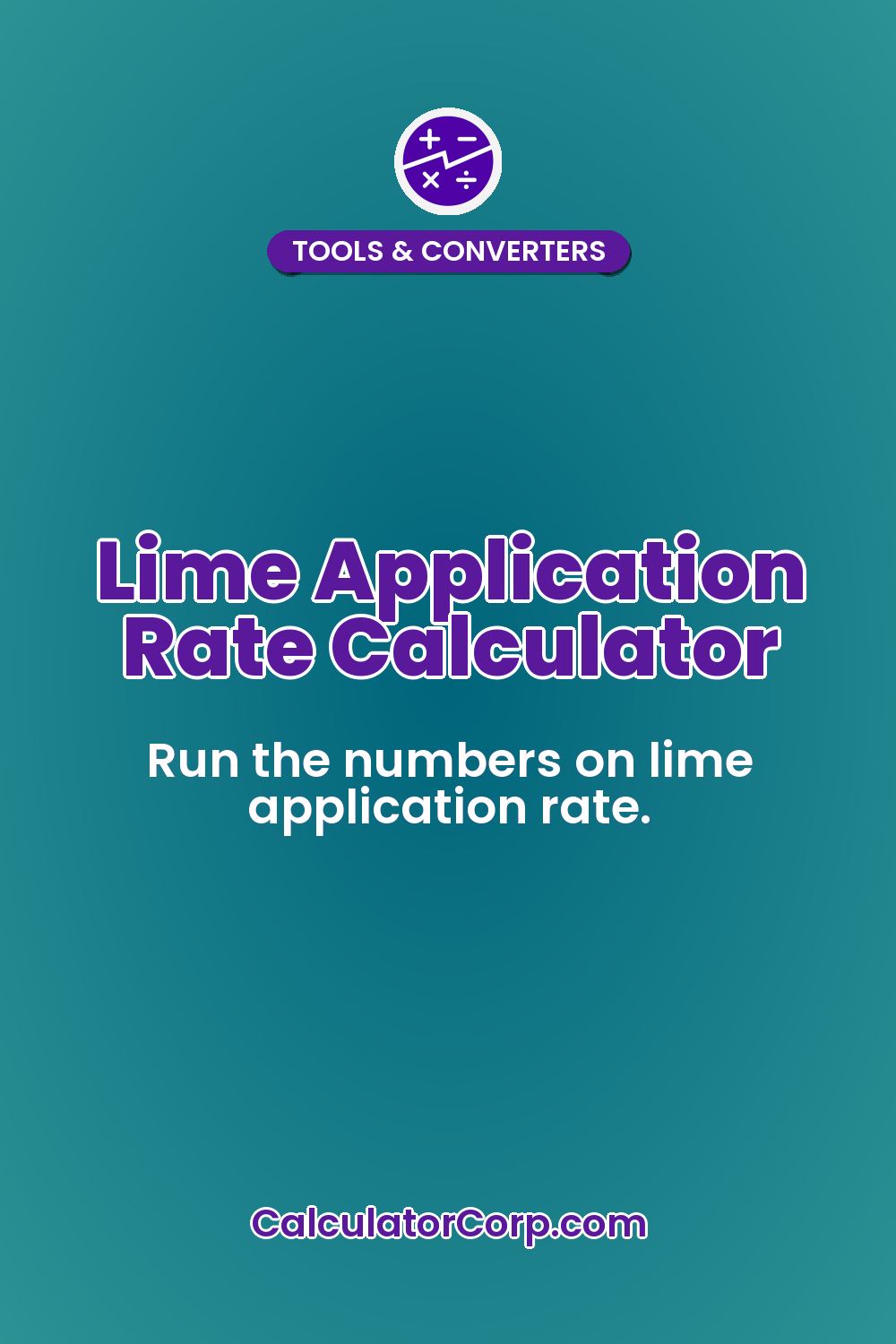 Lime Application Rate Calculator