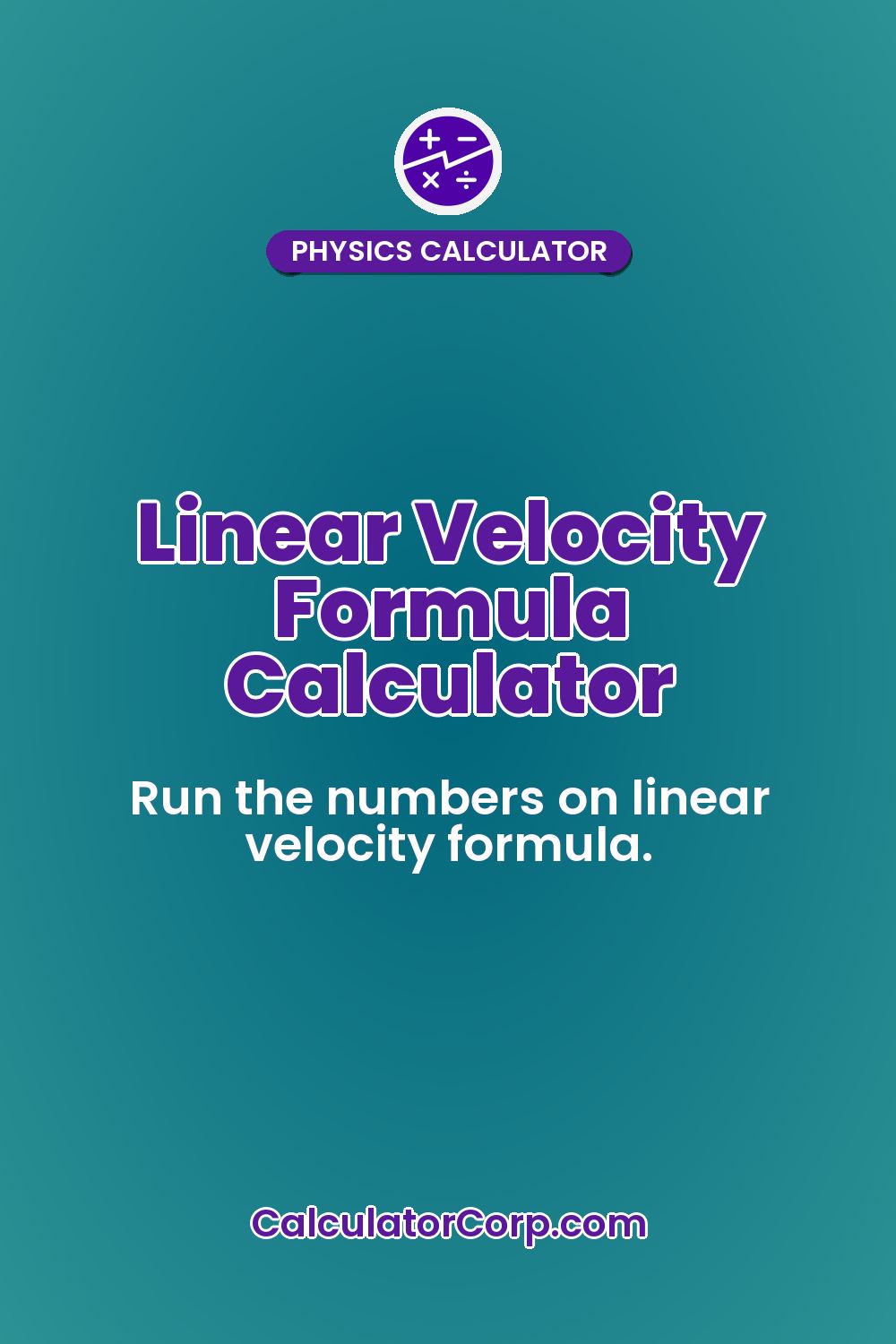 Linear Velocity Formula Calculator