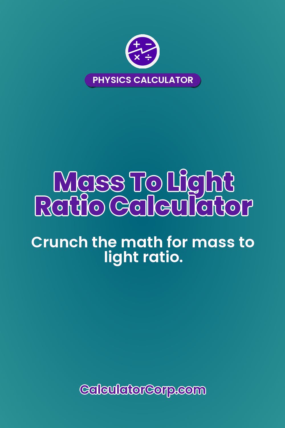 Mass To Light Ratio Calculator