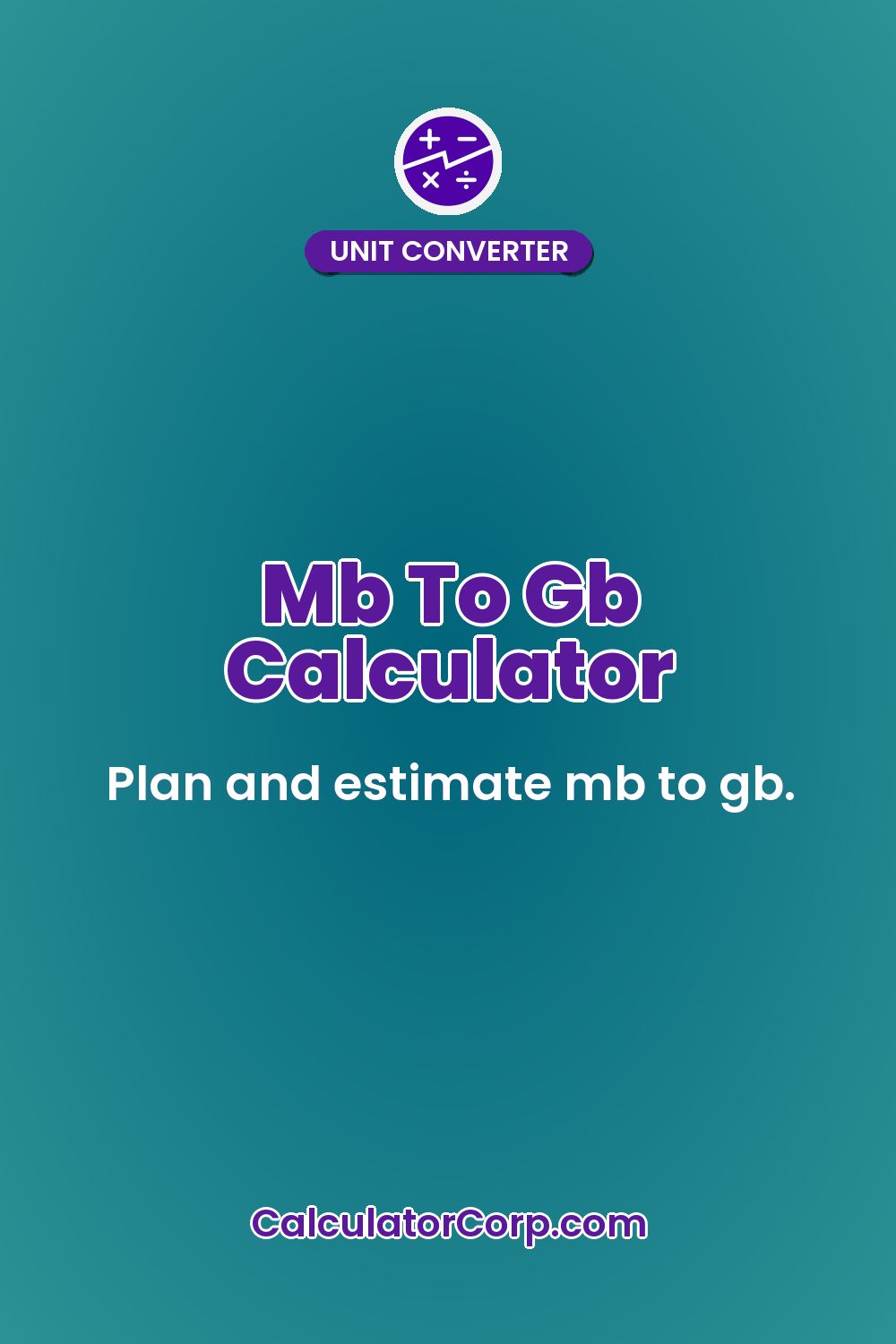 Mb To Gb Calculator