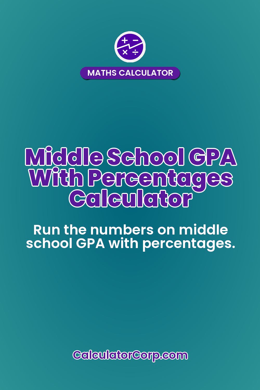 Middle School GPA With Percentages Calculator
