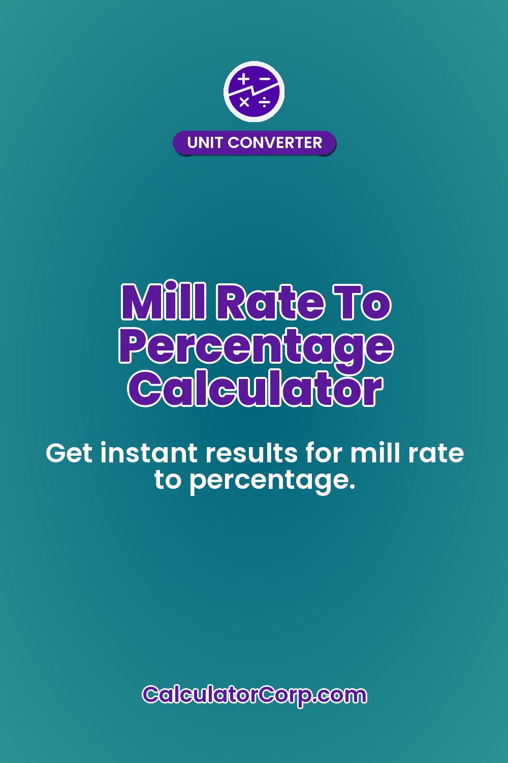Mill Rate To Percentage Calculator