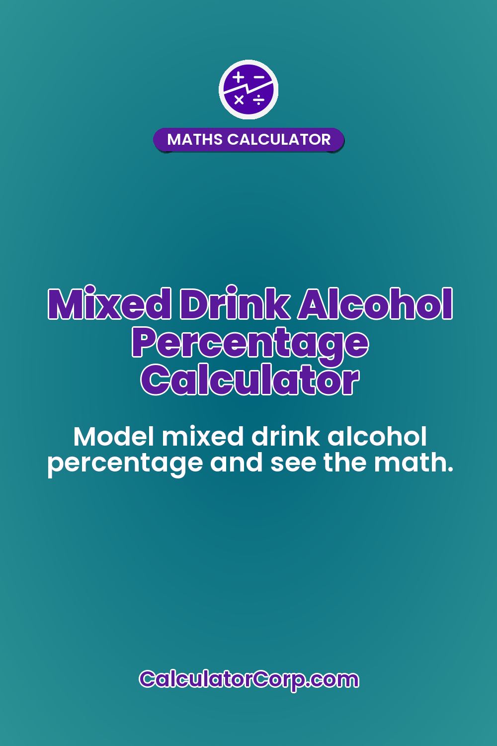 Mixed Drink Alcohol Percentage Calculator