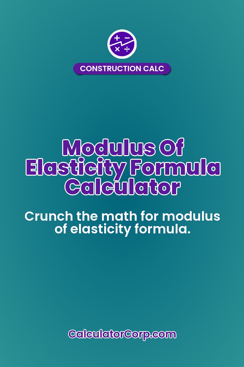 Modulus Of Elasticity Formula Calculator
