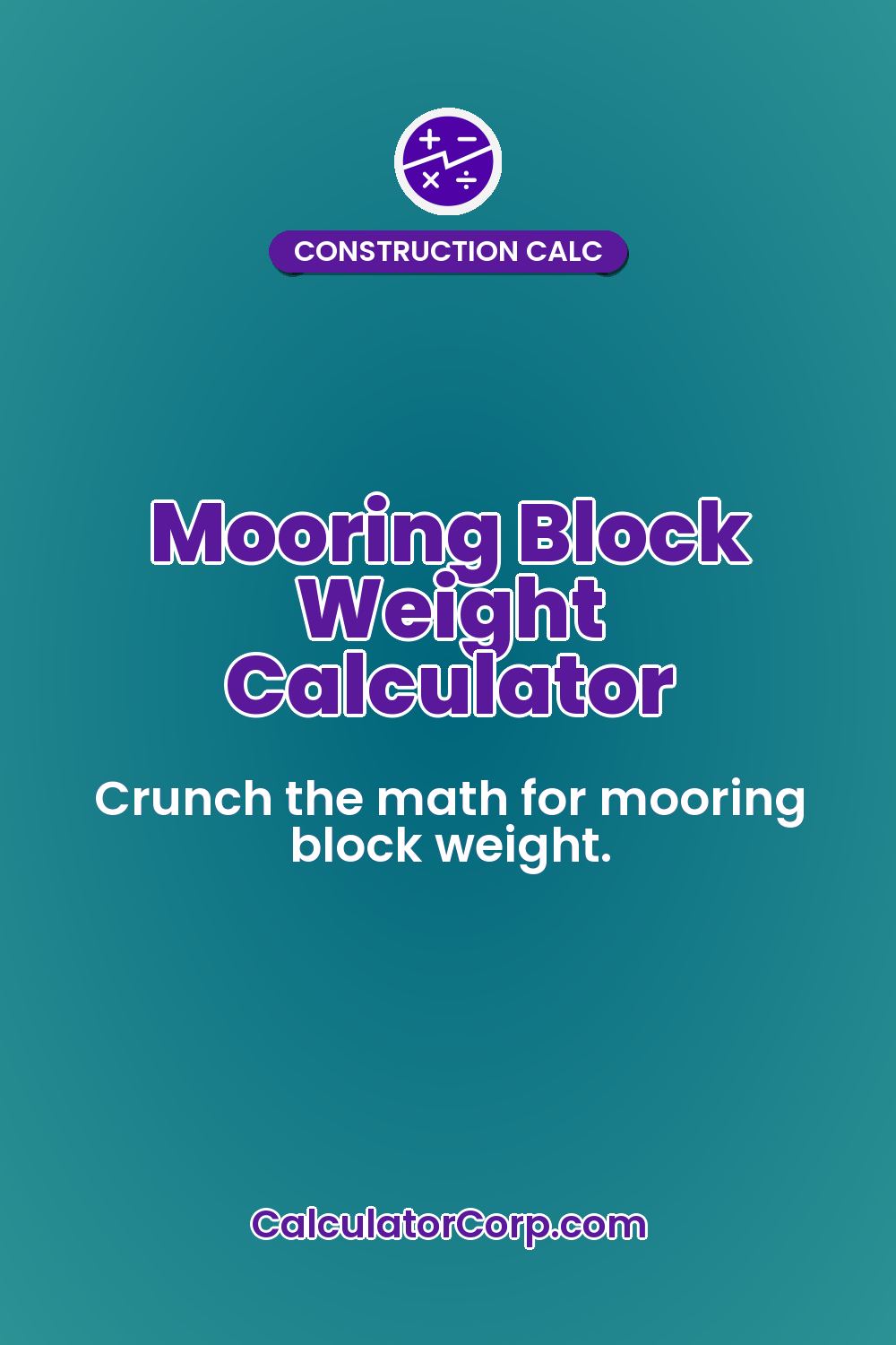 Mooring Block Weight Calculator