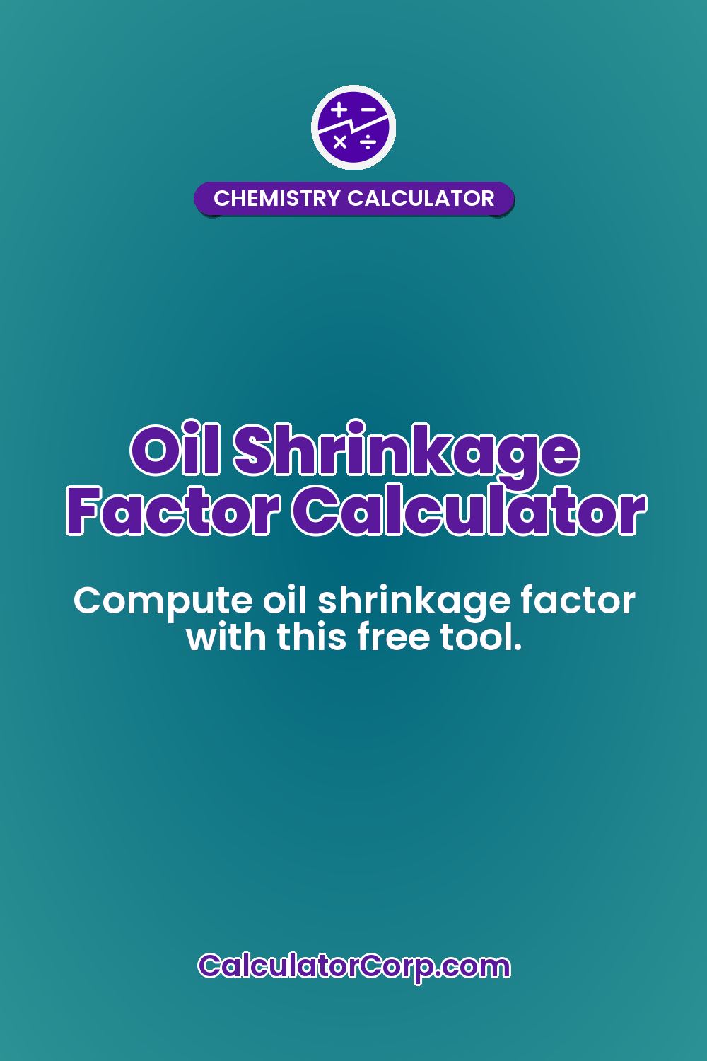 Oil Shrinkage Factor Calculator