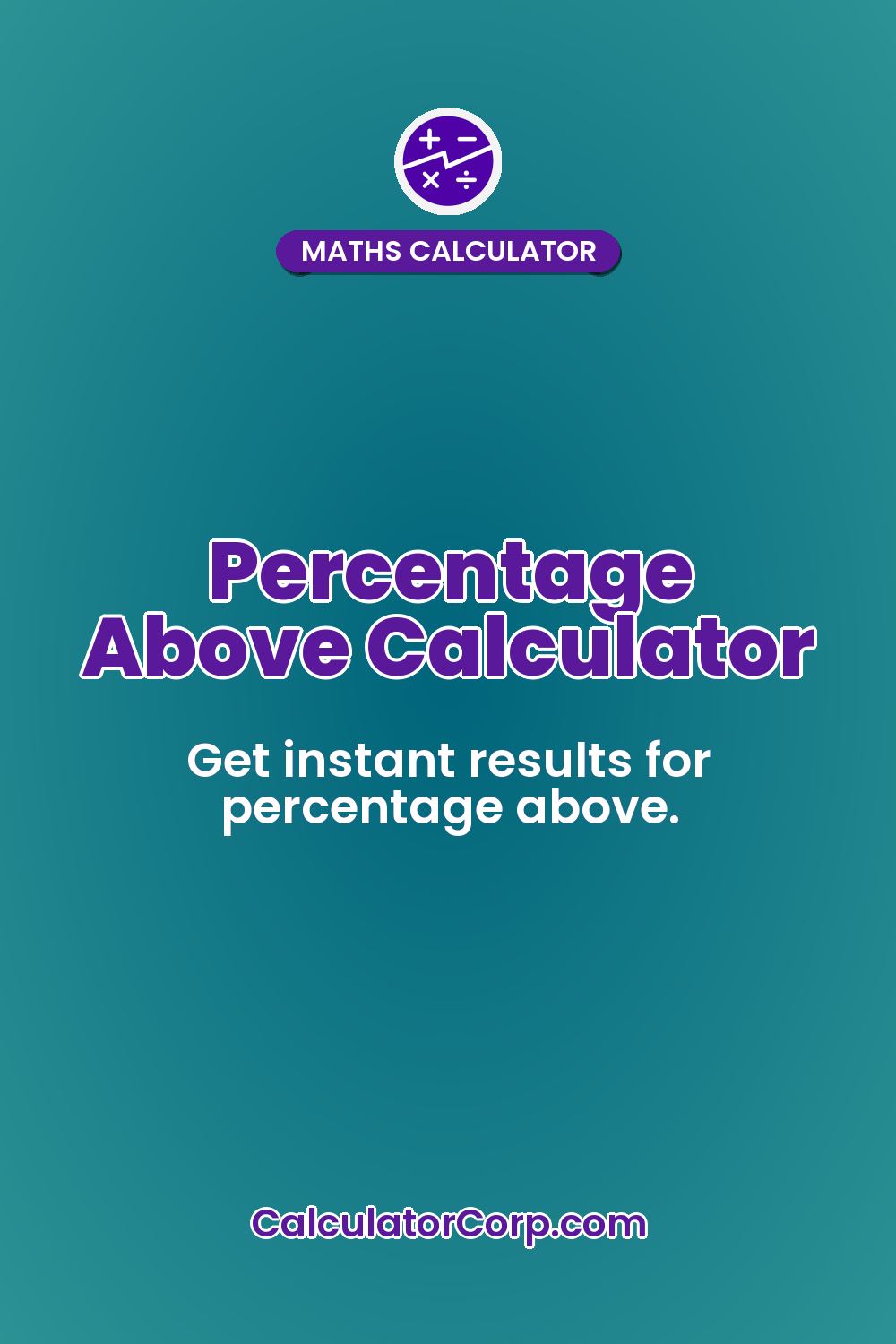 Percentage Above Calculator